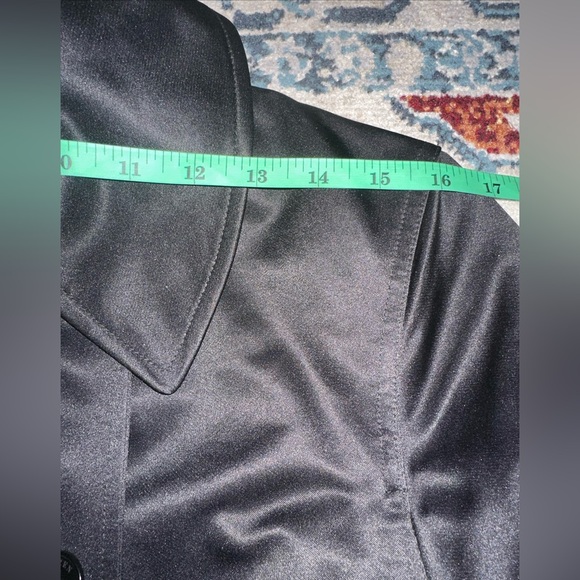 Lauren Ralph Lauren Short Trench Double Breasted Sz M w Belt - Picture 9 of 12